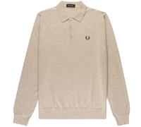 Fred Perry Classic Knitted Shirt - Porridge - K4535-X23 LS KNITTED Col