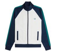 Fred Perry Mens Contrast Sleeve Track Jacket - Colour: 129 Snow White - Size: Large