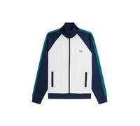 Fred Perry Contrast Sleeve Track Top Jacket, Snow White (UK, Alpha, L, Regular, Regular, Snow White)
