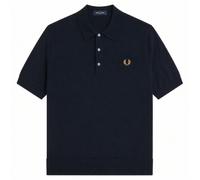 Fred Perry Mens Regular Fit Knitted Polo Shirt - Colour: 608 Navy - Size: Medium