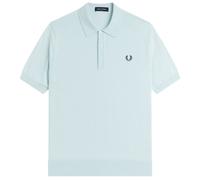 Fred Perry Cotton Knitted Shirt - Light Ice L L