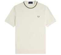 Fred Perry Crew Neck Pique T-Shirt - Light Ecru - XX-Large