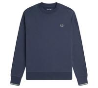 Fred Perry Crew Neck Sweatshirt - Dark Airforce/Light Ice/Bay Leaf - X-Large