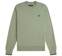Fred Perry Crew Neck Sweatshirt - Seagrass/Black - Large