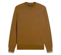 Fred Perry Crew Neck Sweatshirt - Shaded Stone/Ecru/Dark Petrol - Large