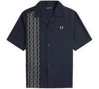 Fred Perry Embroidered Revere Collar Shirt - Navy - M7816-608 EMB COL
