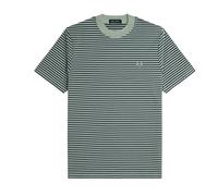 Fred Perry Fine Stripe Heavyweight T-Shirt Bay Leaf - XL