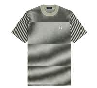 Fred Perry Fine Stripe Heavyweight T-Shirt, Seagrass (UK, Alpha, XL, Regular, Regular, Seagrass)