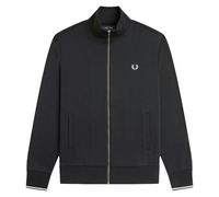 Fred Perry Mens Regular Fit Zip Through Sweatshirt - Colour: 198 Black - Size: XL