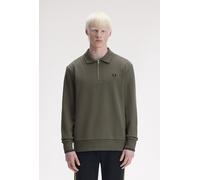 Fred Perry Longsleeve Half Zip Polo Shirt Navy Blue Dark Blue size M