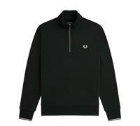 Fred Perry Half Zip Crew Sweat Night Green & Snow White