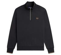 Fred Perry Half Zip Sweat - Black/Shaded Stone - Small