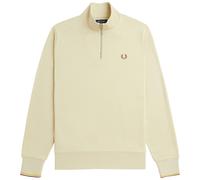 Fred Perry Half Zip Sweat - Oatmeal/Whisky Brown - XX-Large