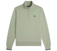 Fred Perry Half Zip Sweatshirt - Seagrass/Black - XX-Large
