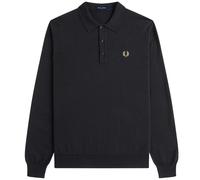 Fred Perry K4535 Classic Knitted Long Sleeve Shirt - Black S S