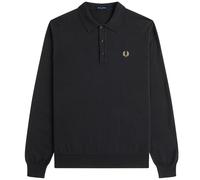 Fred Perry K4535 Classic Knitted Long Sleeve Shirt - Black XXL XXL
