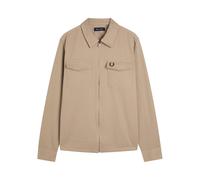 Fred Perry Logo-embroidered Cotton-twill Overshirt - Cream - L
