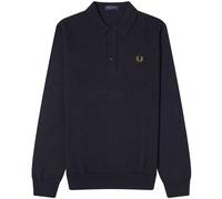 Fred Perry Long Sleeve Knitted Polo Shirt - Navy - K4535-795 LS KNITTE