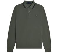 Fred Perry Long Sleeve Twin Tipped Polo Shirt - Green S S
