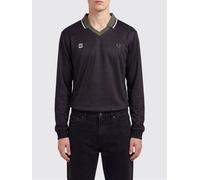 FRED PERRY Long-Sleeve V-Neck Cotton-Blend Polo with Embroidered Logo - Size: S - male
