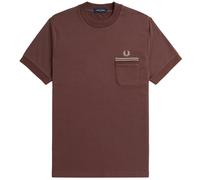 Fred Perry Loopback Jersey Pocket T-Shirt - Carrington Road Brick - M4