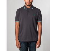 Fred Perry M3600 Twin Tipped Mens Cotton Polo Shirt in Grey Size L
