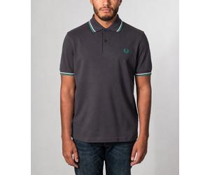 Fred Perry M3600 Twin Tipped Mens Cotton Polo Shirt in Grey Size XL