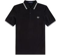 Fred Perry M3600 Twin Tipped Polo Shirt - Black/White