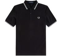 Fred Perry M3600 Twin Tipped Polo Shirt - Black/White M M