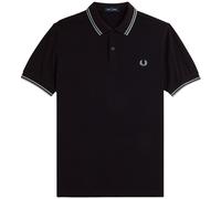 Fred Perry M3600 Twin Tipped Polo Shirt - Navy and Silver Blue - M3600