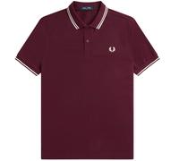 Fred Perry M3600 Twin Tipped Polo Shirt - Oxblood - S - Menswear S