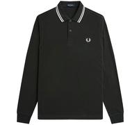 Fred Perry M3636 Long Sleeve Polo Shirt - Night Green