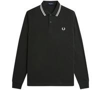 Fred Perry M3636 Long Sleeve Polo Shirt - Night Green S S