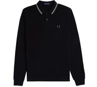 Fred Perry M3636 Long Sleeve Twin Tipped Polo Shirt - Black - XXL - Menswear XXL