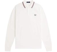 Fred Perry M3636 Long Sleeve Twin Tipped Polo Shirt - Snow White