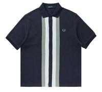 Fred Perry M8522 Panelled Button Through Polo Shirt - Airforce M M