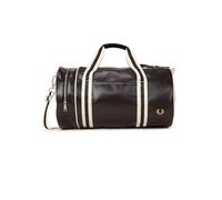 Fred Perry Mens Recycled Classic Barrel Bag - Black & Off-White - One Size