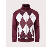 Fred Perry Mens Argyle Track Jacket - Colour: 597 Oxblood - Size: XL