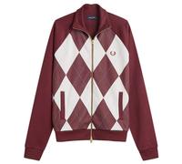 Fred Perry Men's Argyle Track Jacket Oxblood