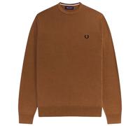Fred Perry Mens Brown Classic Crewneck Jumper Wool - Size X-Small