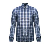 Fred Perry Mens Checked Long-Sleeved Shirt - Black/Blue - XS - Black/Blue - 100% Cotton