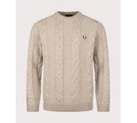Chunky Cable Knit Jumper Warm Oat, Large
