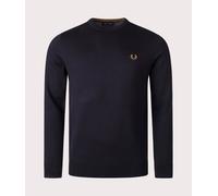 Fred Perry Mens Classic Crew Neck Jumper - Colour: 795 Navy - Size: XXL