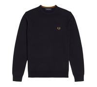 Fred Perry Mens Classic Crew Neck Slim Jumper (Navy Blue) - Size X-Small