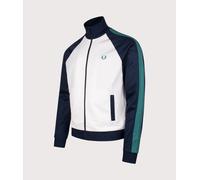 Fred Perry Mens Contrast Sleeve Track Jacket - Colour: 129 Snow White - Size: Large