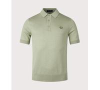Cotton Knitted Polo Shirt Olive Mint, Medium