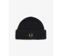 Fred Perry Mens Cotton Ribbed Beanie - Black 102 - Black 102 - One Size