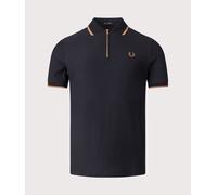 Fred Perry Mens Crepe Pique Polo Shirt - Colour: 102 Black - Size: Large