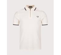 Fred Perry Mens Crepe Piqué Polo Shirt - Colour: 560 Ecru - Size: Medium Medium