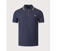 Fred Perry Mens Crepe Pique Polo Shirt - Colour: 738 Dark Airforce - Size: XL XL